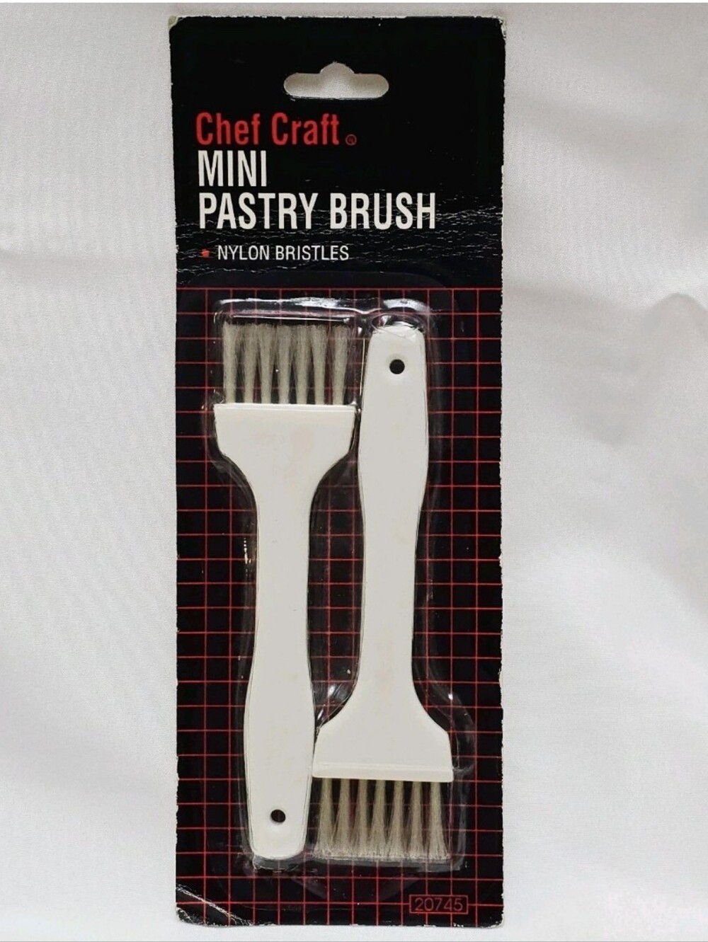 Vintage Chef Craft Mini Pastry Brush Set of 2 Brushes Nylon Bristles Basting BBQ